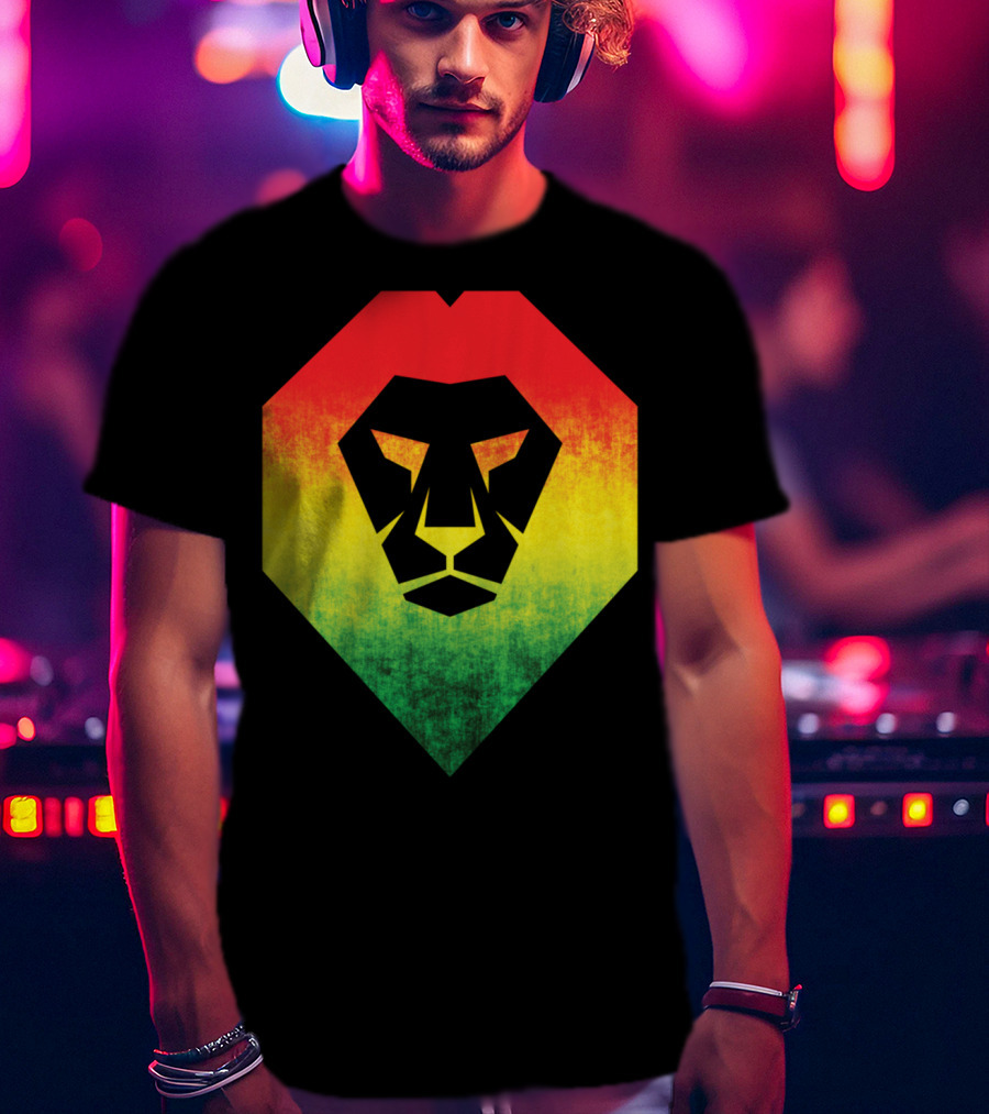 Rasta Flag Jamaican Reggae Lion Bold And Proud T-Shirt