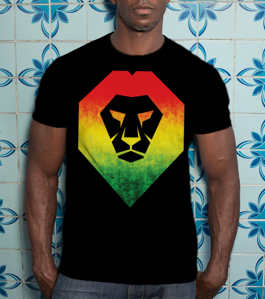 Rasta Flag Jamaican Reggae Lion Bold And Proud T-Shirt