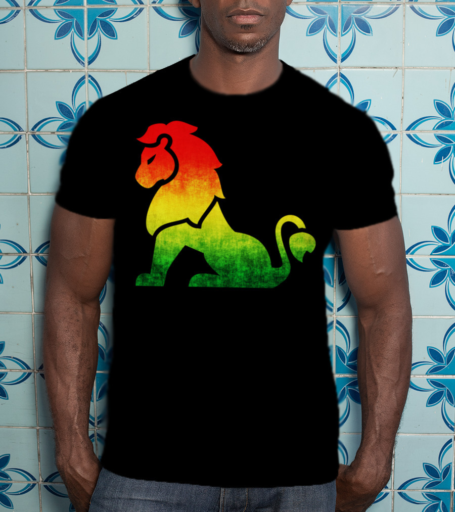Rasta Flag Reggae Lion Jamaica T-Shirt