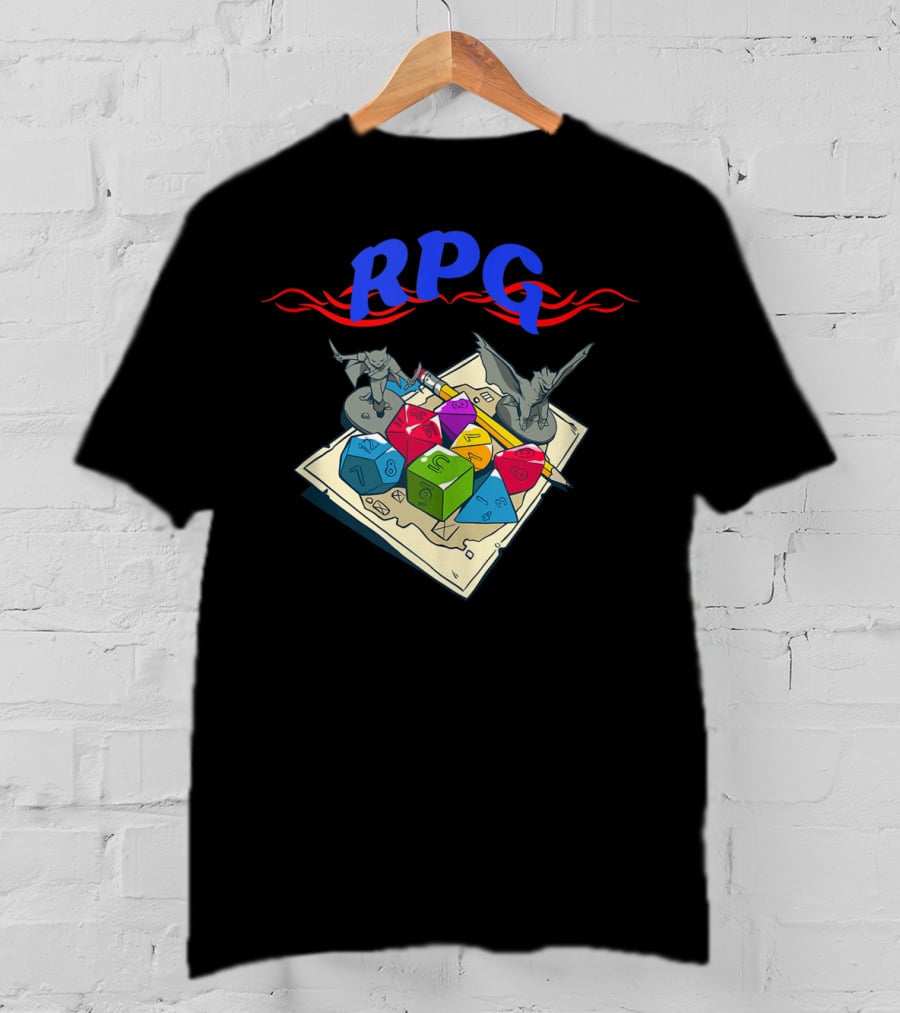 Rpg Dice Dungeon Gaming Board Game Nerdy Gamer T-Shirt