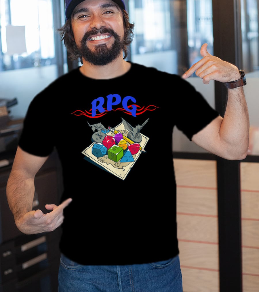 Rpg Dice Dungeon Gaming Board Game Nerdy Gamer T-Shirt