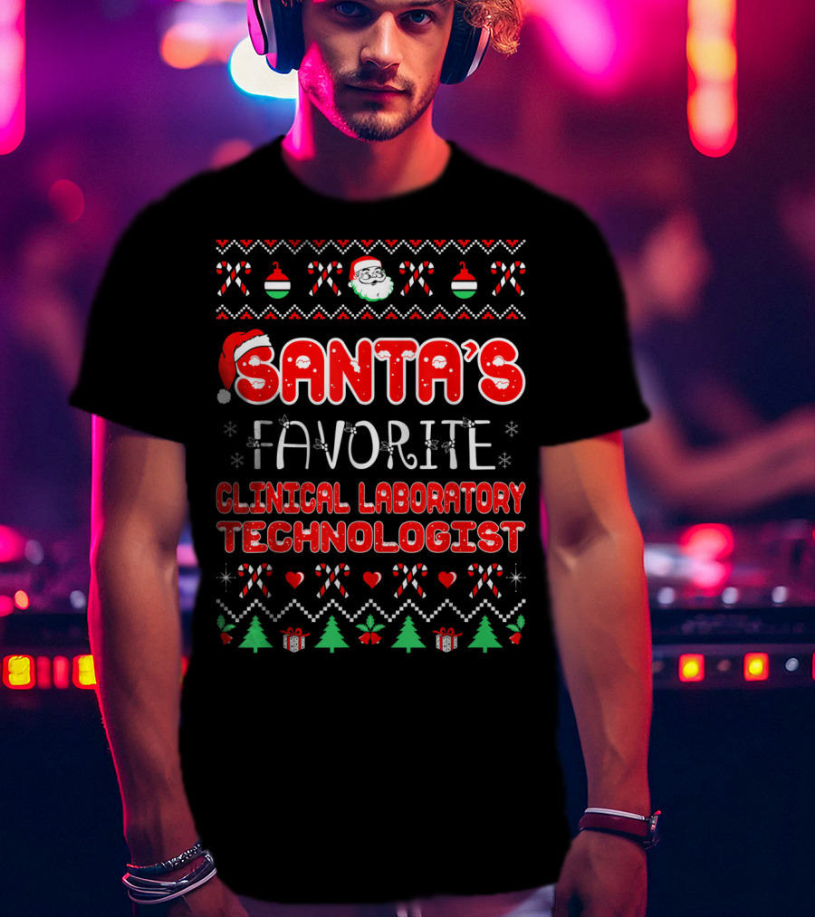 Santa's Favorite Clinical Laboratory Technologist T-Shirt