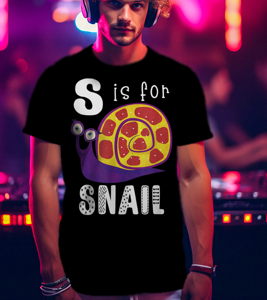 S Is For Snail Alphabet Letter Insect T-Shirt