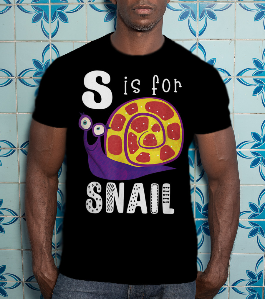 S Is For Snail Alphabet Letter Insect T-Shirt