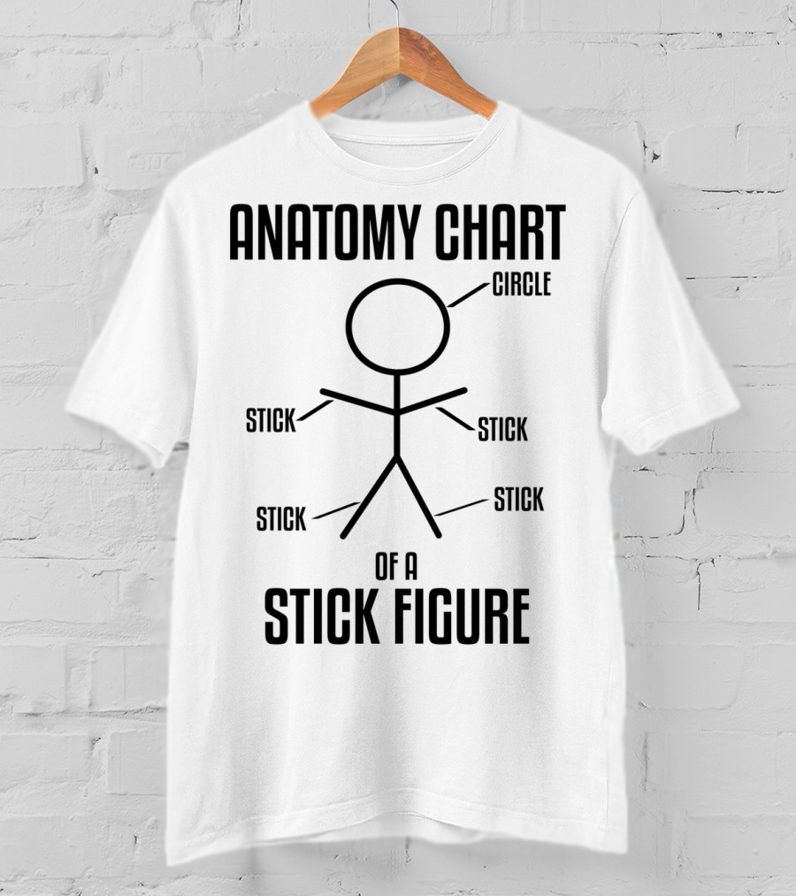 Anatomy Chart Of A Stick Figure Circle Stick T-Shirt