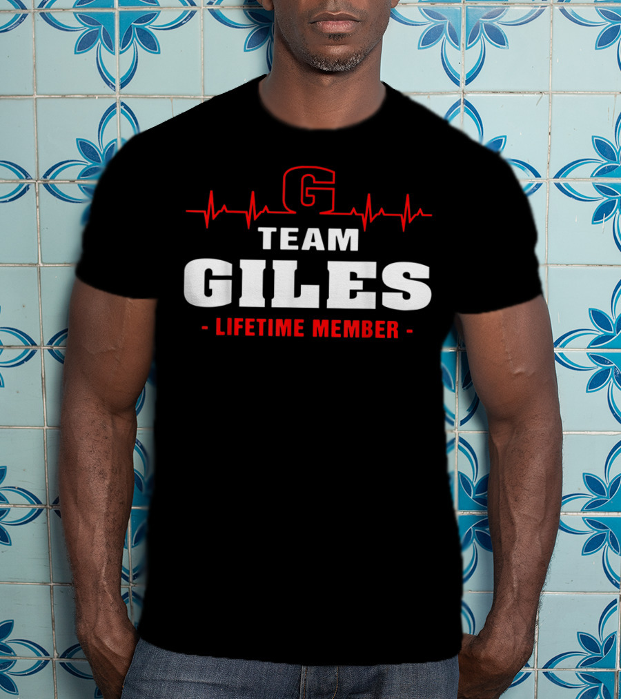 Team Giles Lifetime Member G Logo Heartbeat T-Shirt