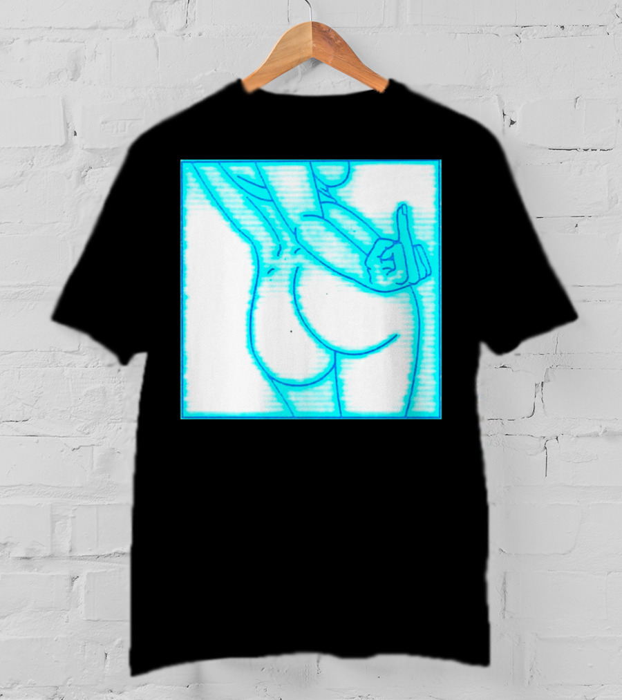 The Finger Middle Gesture Neon Outline T-Shirt