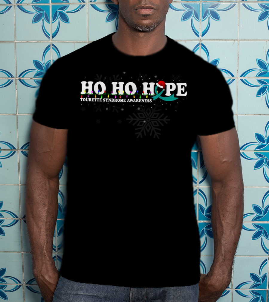 HO HO HOPE Tourette Syndrome Awareness Christmas T-Shirt