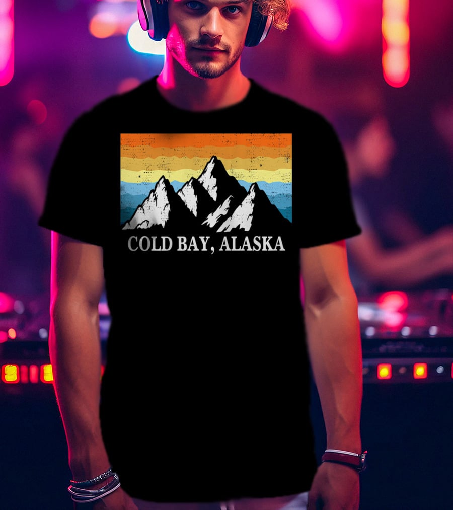 Cold Bay Alaska Retro Mountain Hiking Adventure T-Shirt