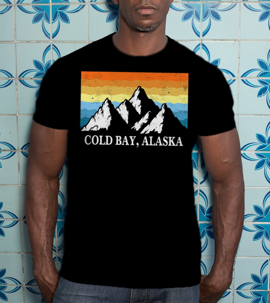 Cold Bay Alaska Retro Mountain Hiking Adventure T-Shirt