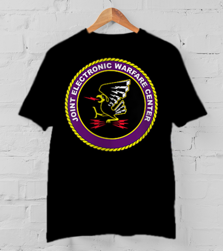 Joint Electronic Warfare Center Logo Emblem Bird With Lightning T-Shirt