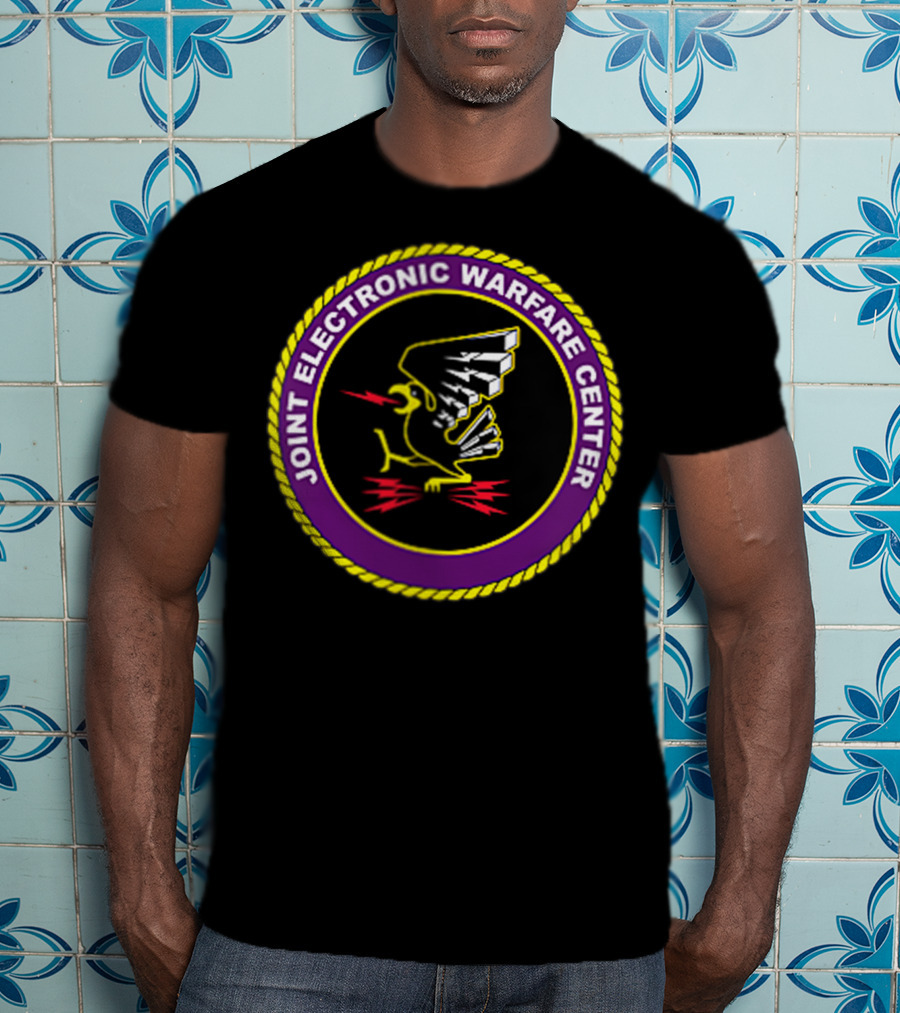 Joint Electronic Warfare Center Logo Emblem Bird With Lightning T-Shirt
