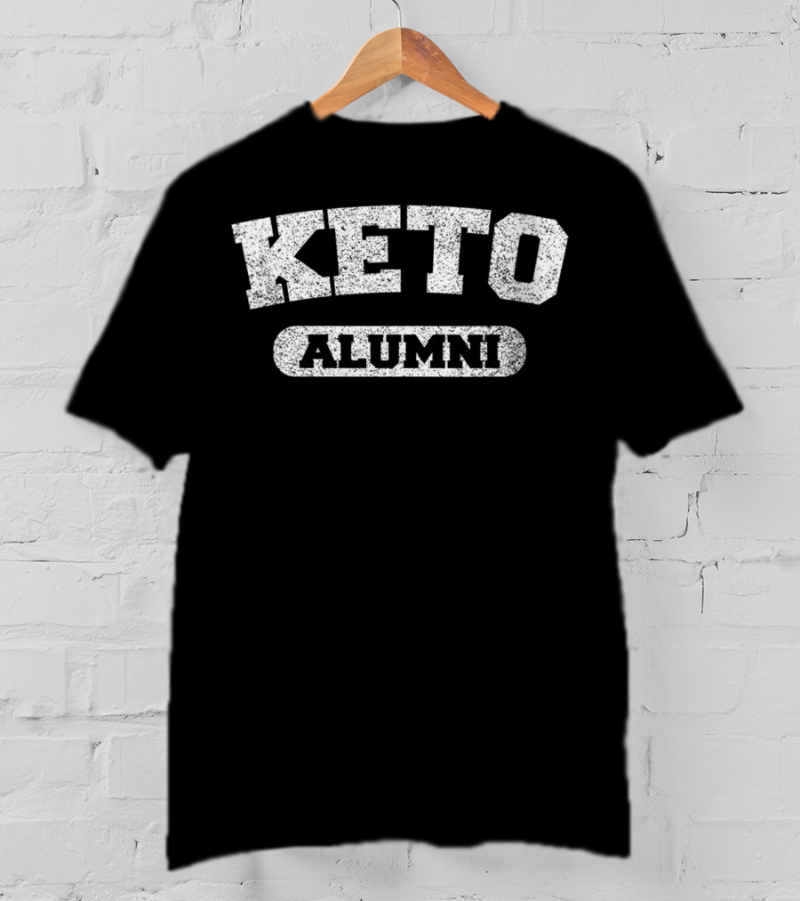 Keto Alumni Low Carb Ketogenic Keto Retro College T-Shirt