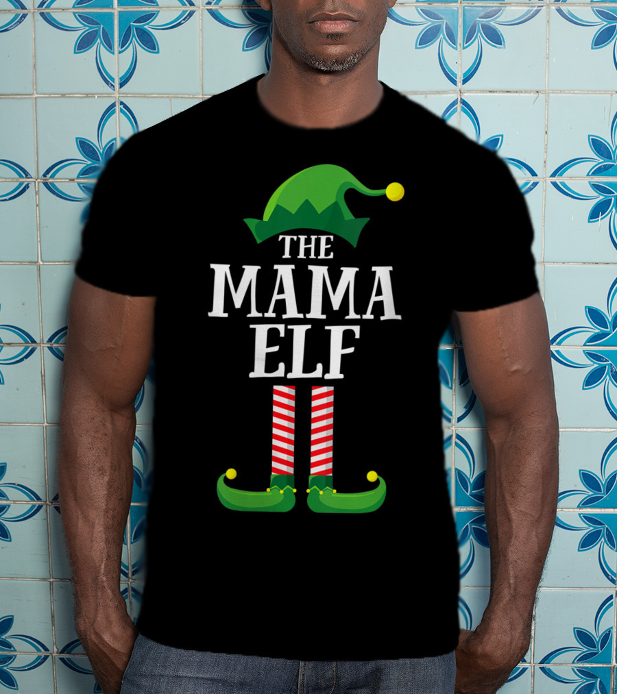 The Mama Elf Christmas Family T-Shirt