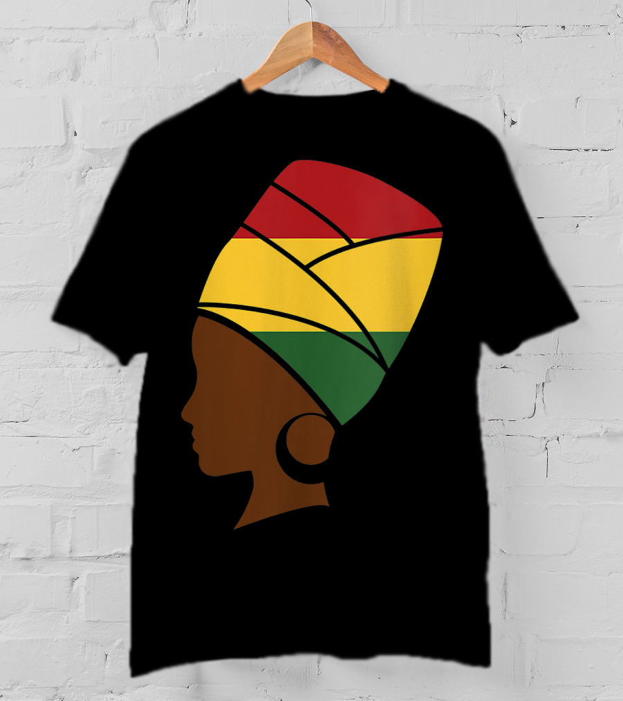 Proud Jamaica Reggae Woman With Rasta Colors T-Shirt