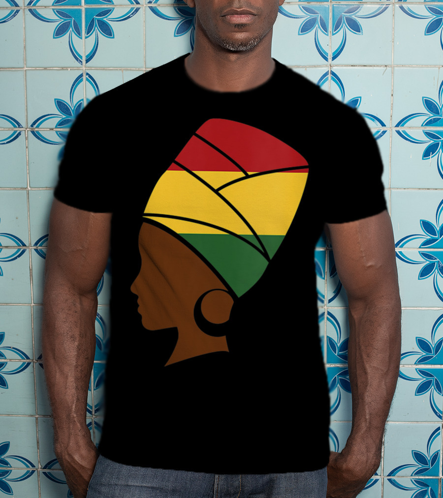 Proud Jamaica Reggae Woman With Rasta Colors T-Shirt