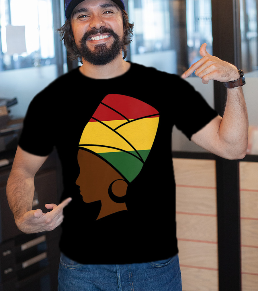 Proud Jamaica Reggae Woman With Rasta Colors T-Shirt