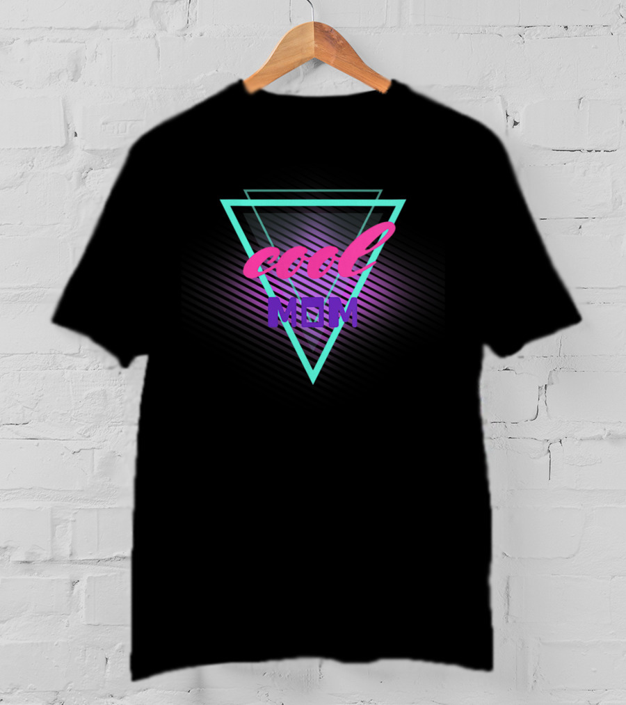 Retro 80's Cool Mom Club Triangle T-Shirt
