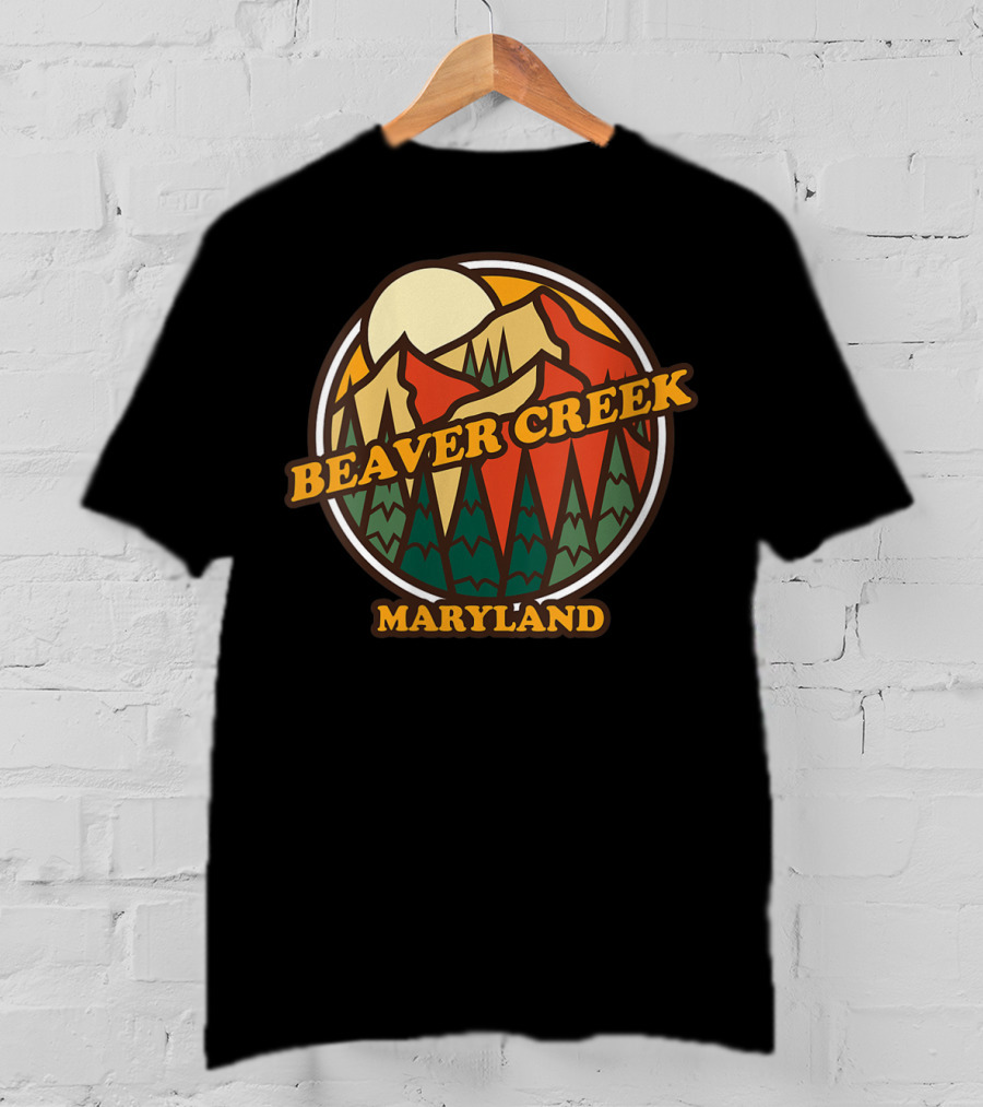 Beaver Creek Maryland Mountain Vintage Retro T-Shirt