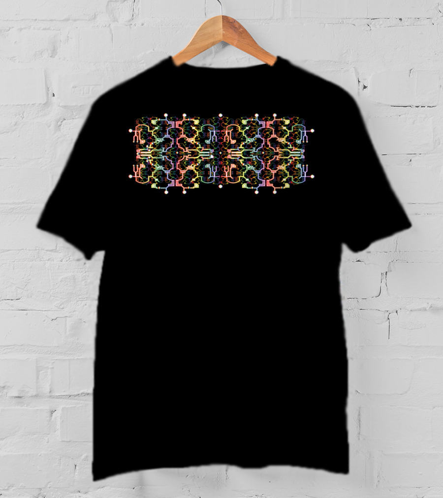 Wavy Rainbow Circuitry Maze T-Shirt