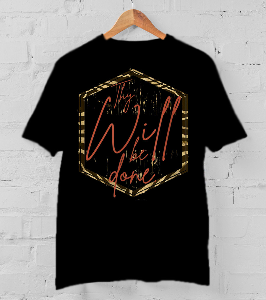Thy Will Be Done Retro Hexagonal T-Shirt