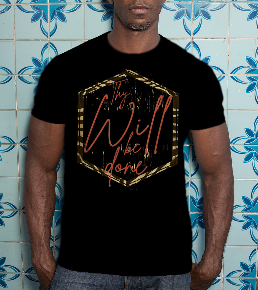 Thy Will Be Done Retro Hexagonal T-Shirt