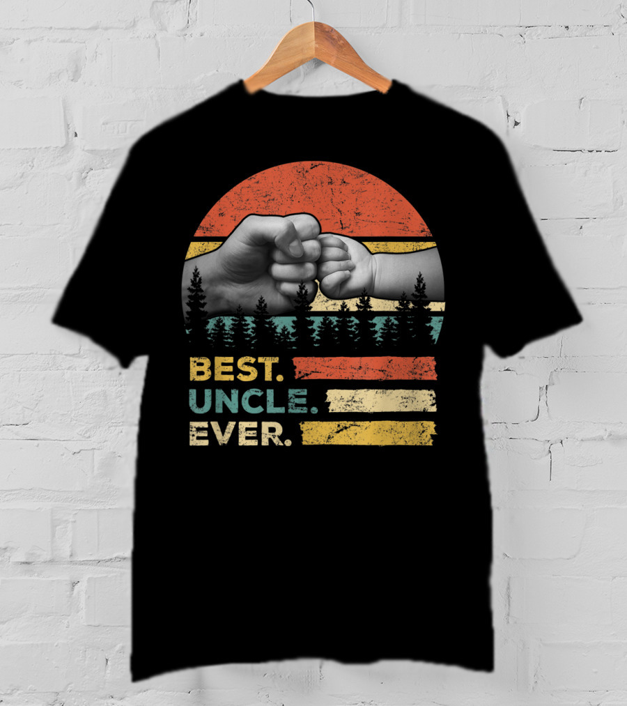 Best Uncle Ever Vintage Forest Fist Bump T-Shirt