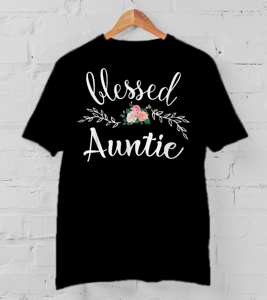 Blessed Auntie Floral T-Shirt