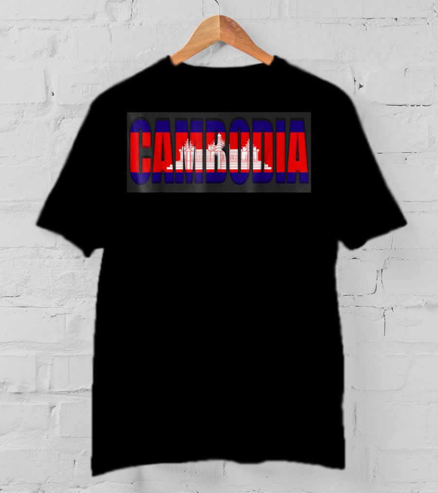 Cambodia Flag Vacation Holiday Cambodia Angkor Wat T-Shirt