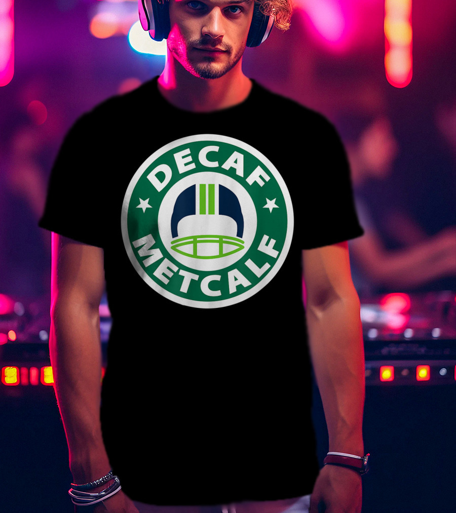 Decaf Metcalf Seahawks Helmet T-Shirt