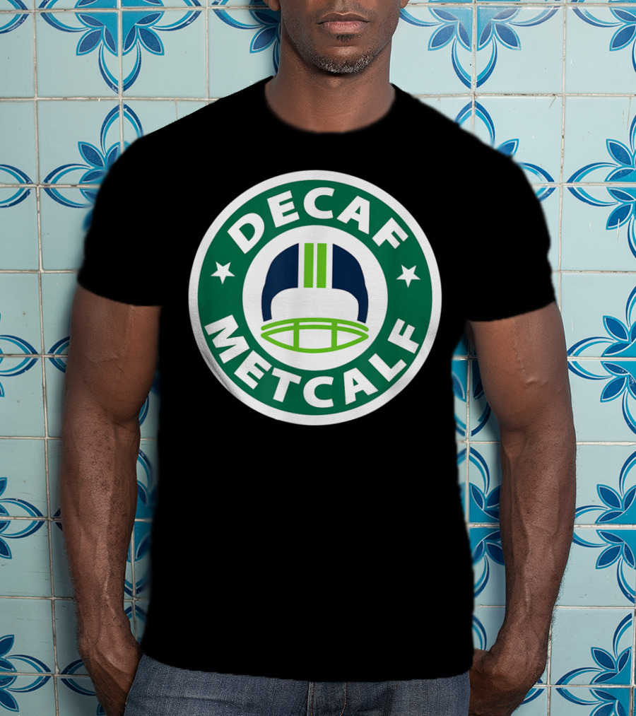 Decaf Metcalf Seahawks Helmet T-Shirt