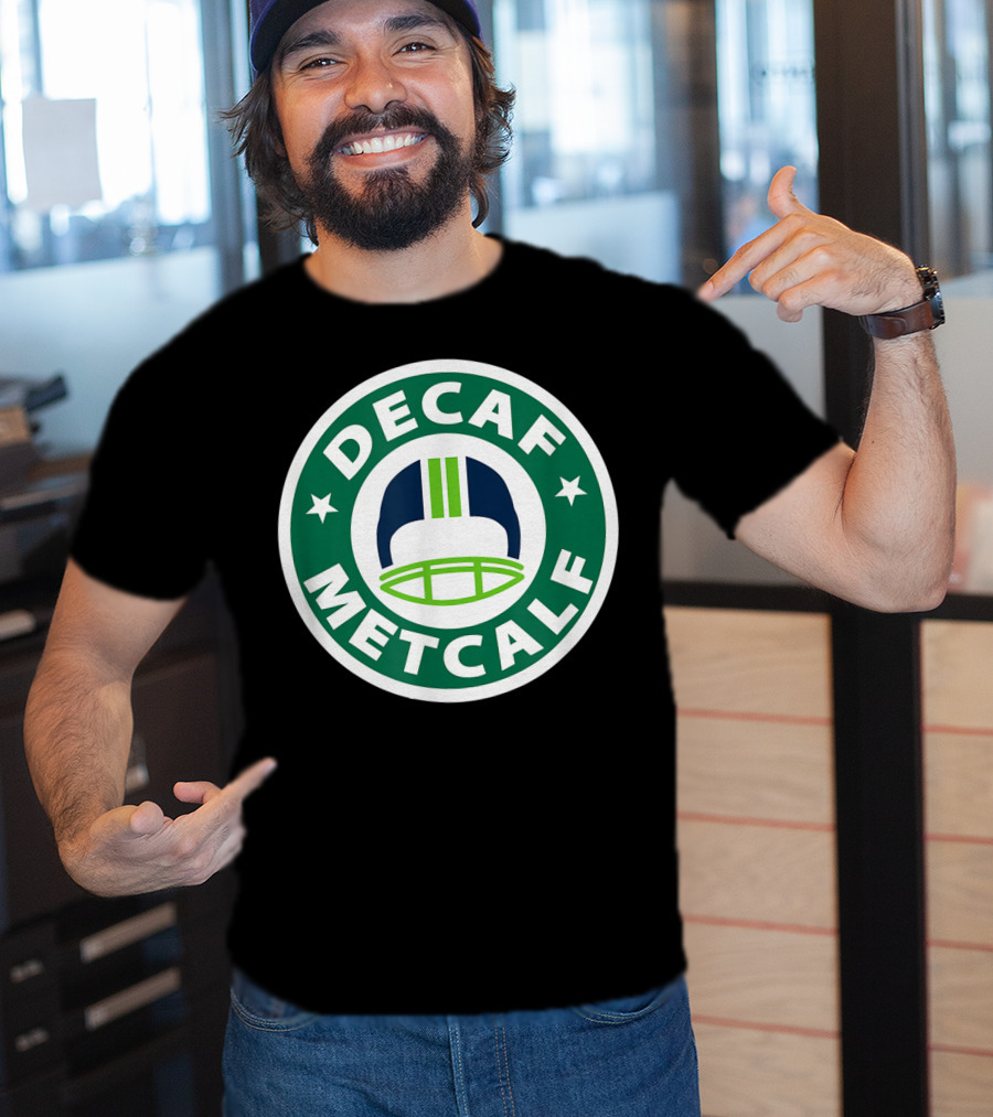Decaf Metcalf Seahawks Helmet T-Shirt
