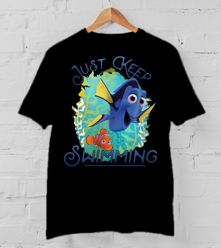 Disney Pixar Finding Dory Just Keep Swimming Dory And Nemo Ocean Adventure T-Shirt
