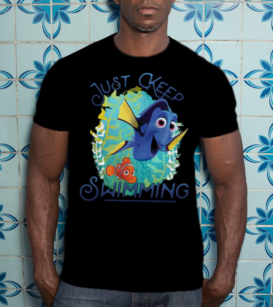 Disney Pixar Finding Dory Just Keep Swimming Dory And Nemo Ocean Adventure T-Shirt