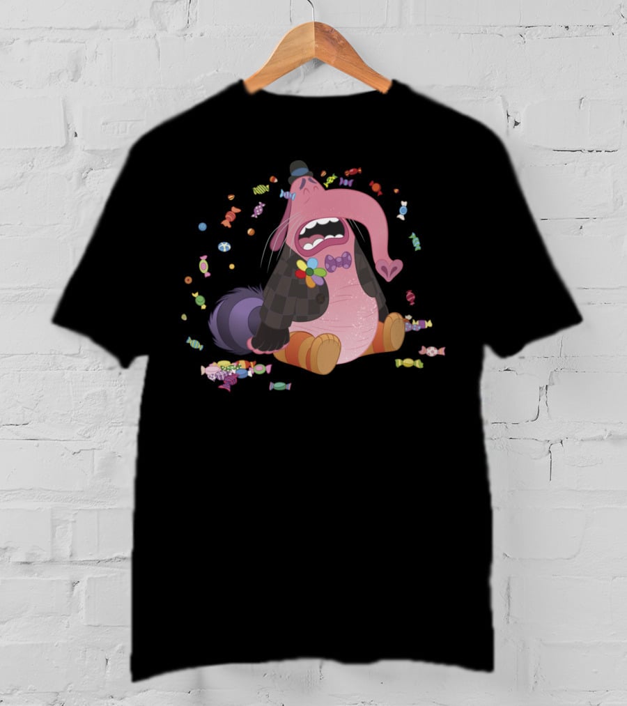 Disney Pixar Inside Out Bing Bong Crying Surrounded By Colorful Candy T-Shirt