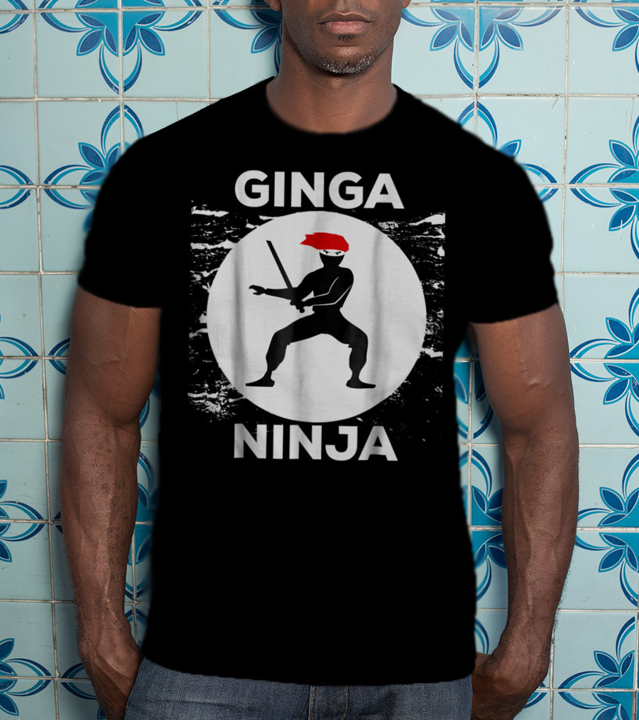 Ginga Ninja Funny Redhead Ninja Humor Circle T-Shirt