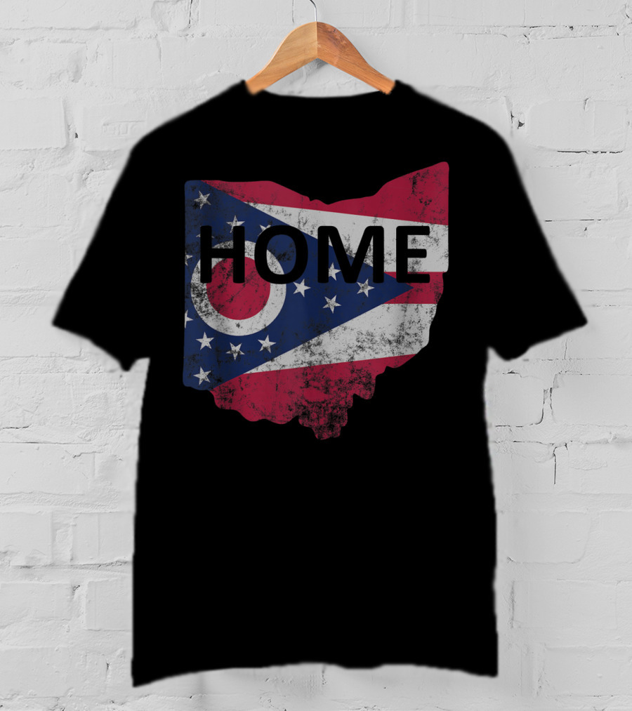 HOME Ohio State Flag Shape T-Shirt