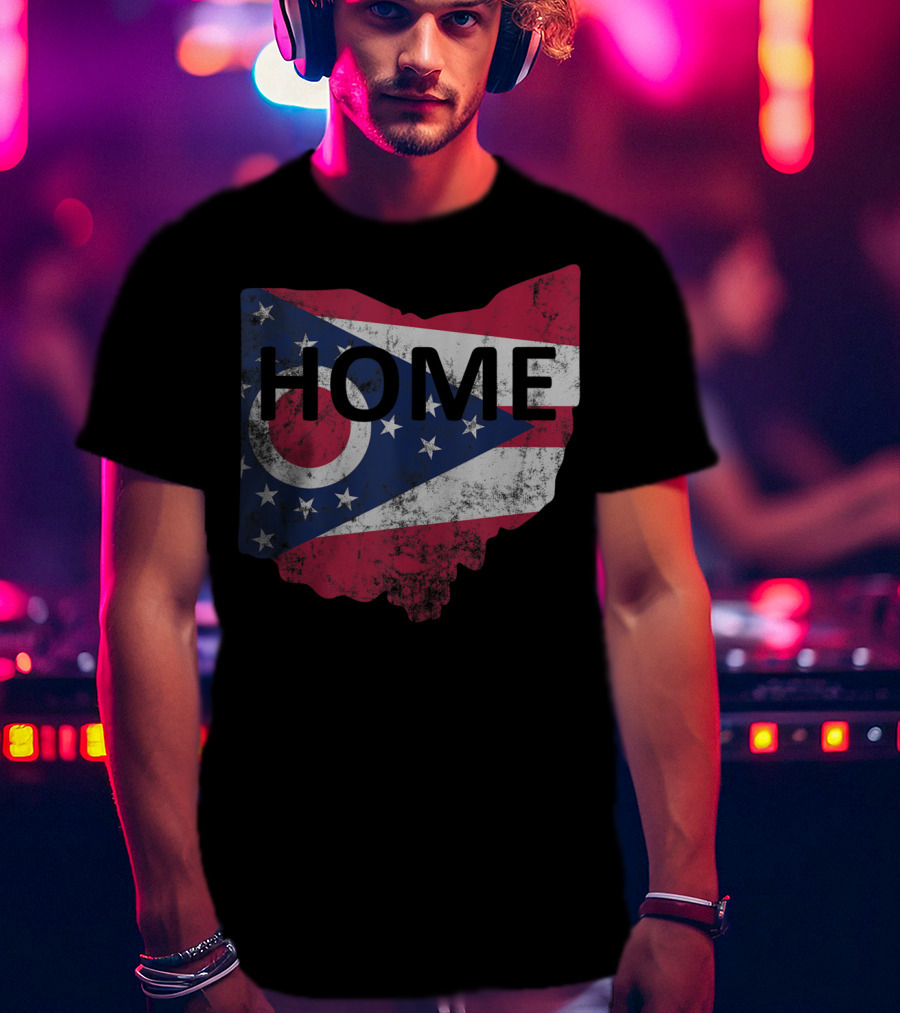 HOME Ohio State Flag Shape T-Shirt
