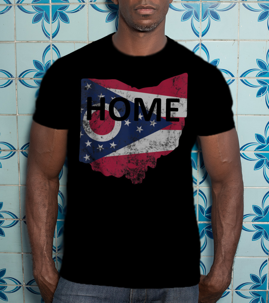 HOME Ohio State Flag Shape T-Shirt