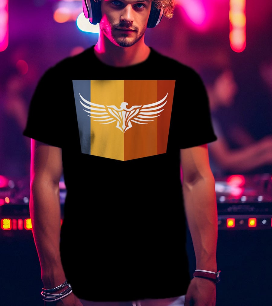 Falcon Great Eagle Winged Emblem With Tricolor Shield T-Shirt