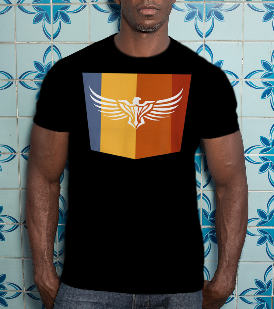 Falcon Great Eagle Winged Emblem With Tricolor Shield T-Shirt