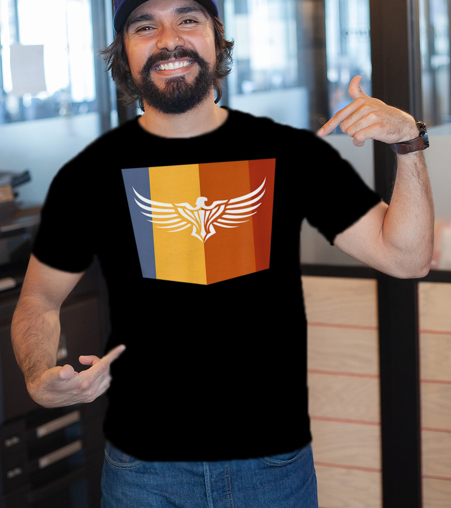 Falcon Great Eagle Winged Emblem With Tricolor Shield T-Shirt