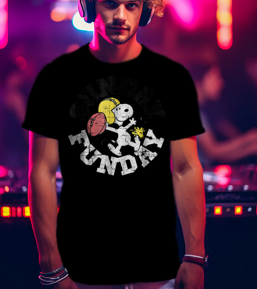Sunday Funday Football Snoopy Peanuts T-Shirt