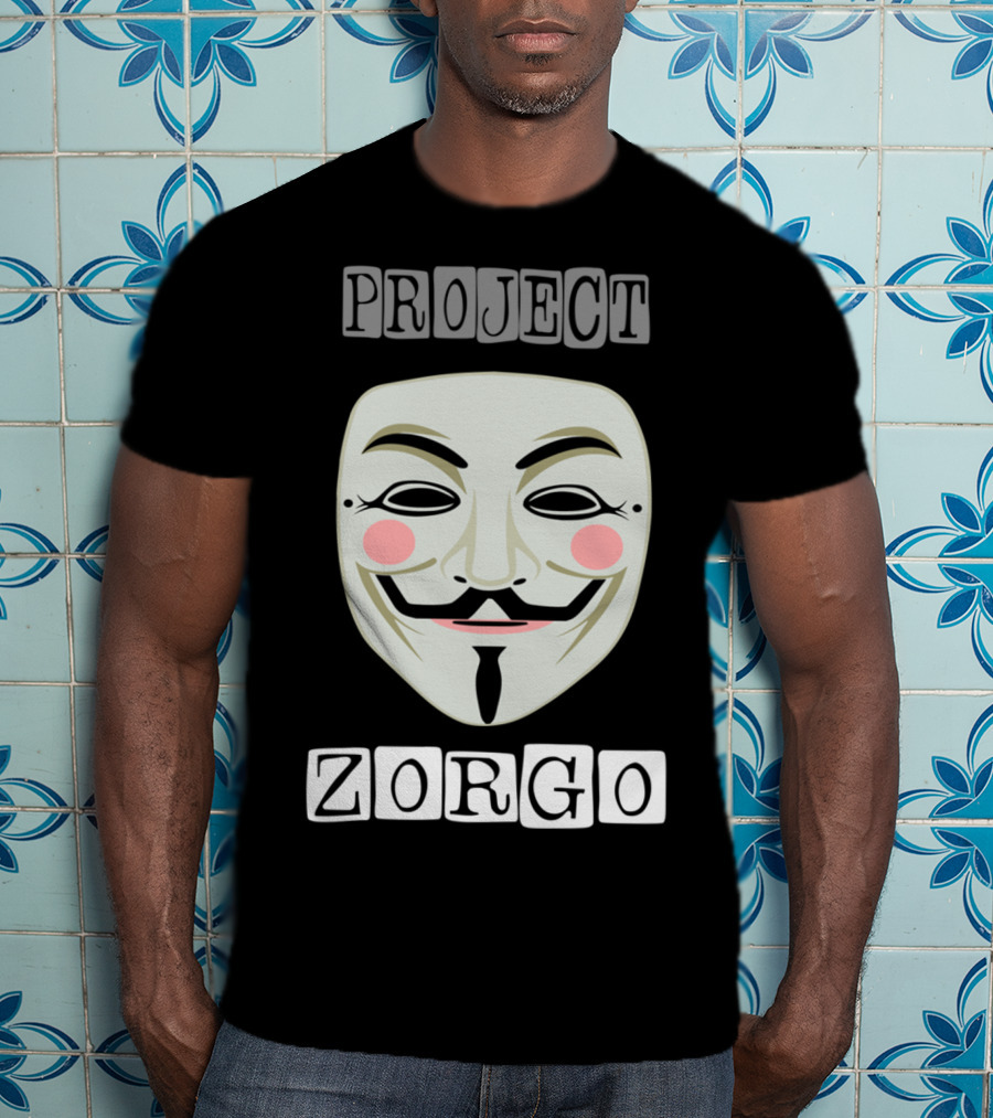 Project Zorgo Anonymous Hacker Mask Guy Fawkes T-Shirt