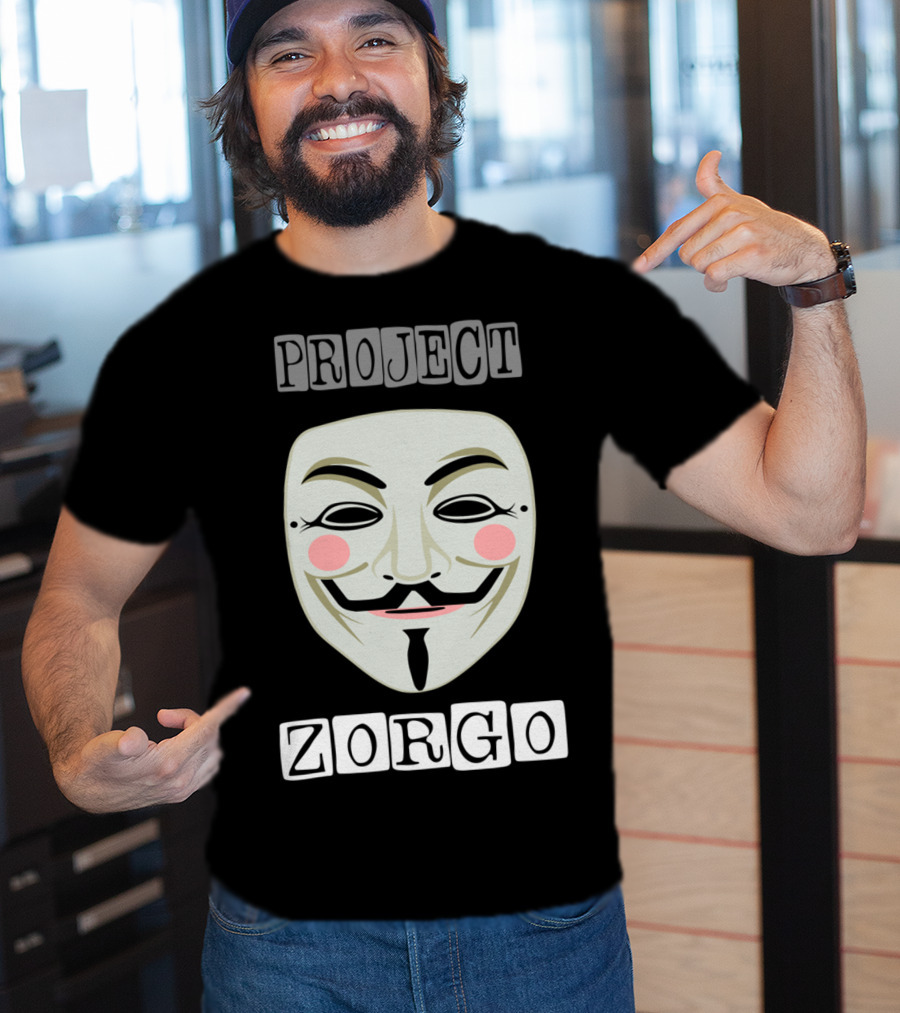 Project Zorgo Anonymous Hacker Mask Guy Fawkes T-Shirt
