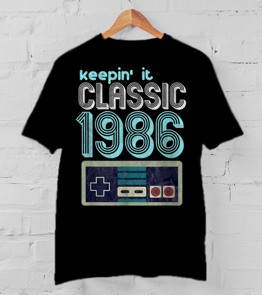Keepin' It Classic 1986 Video Gamer Retro Controller T-Shirt