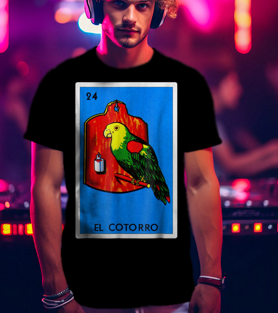 Loteria El Cotorro 24 Classic Version Parrot Card Game T-Shirt