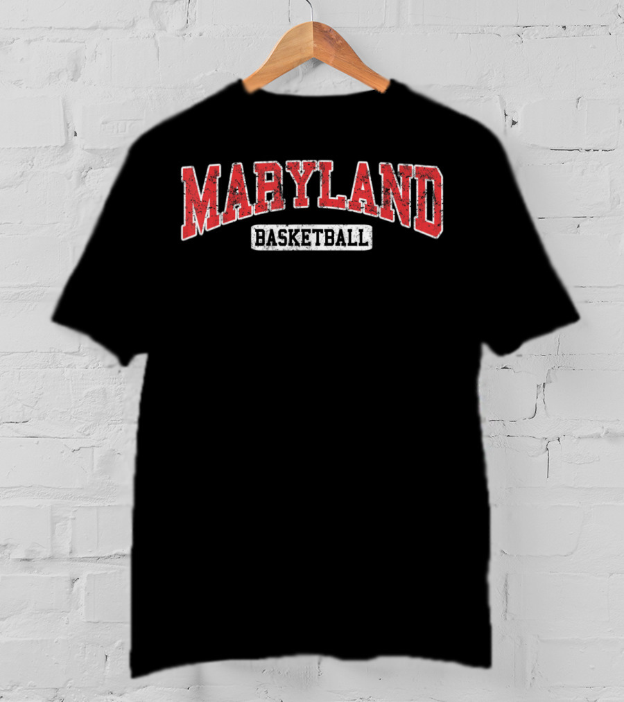 Maryland Basketball Vintage Fan Classic College Sportswear T-Shirt