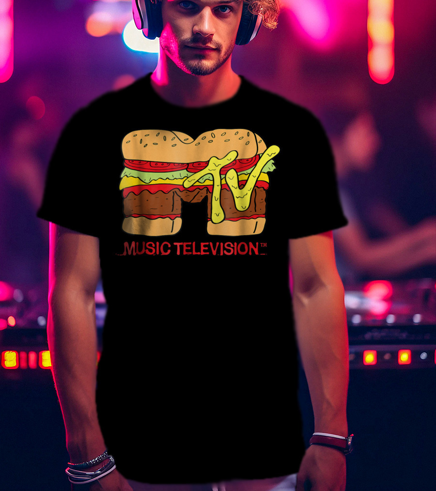 MTV Classic Hamburger Music Television T-Shirt