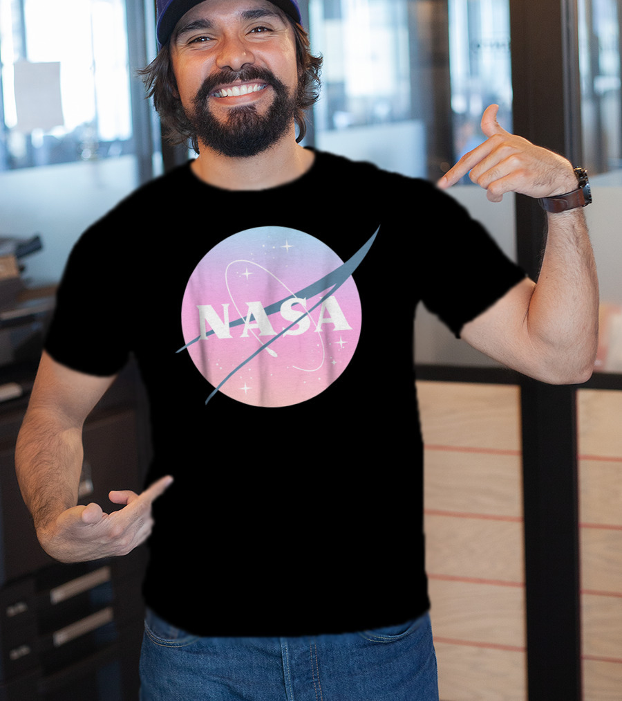 NASA Logo Pastel Rainbow Circle T-Shirt